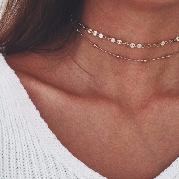 Jewelry - 5 for $25 Two Layer Gold Color Necklace